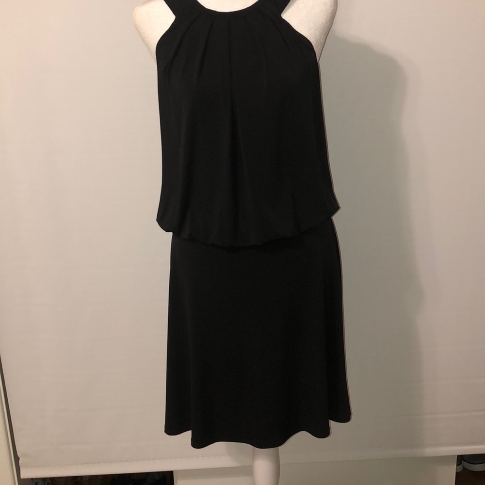 White House Black Market Sleeveless Halter Little Black Dress.